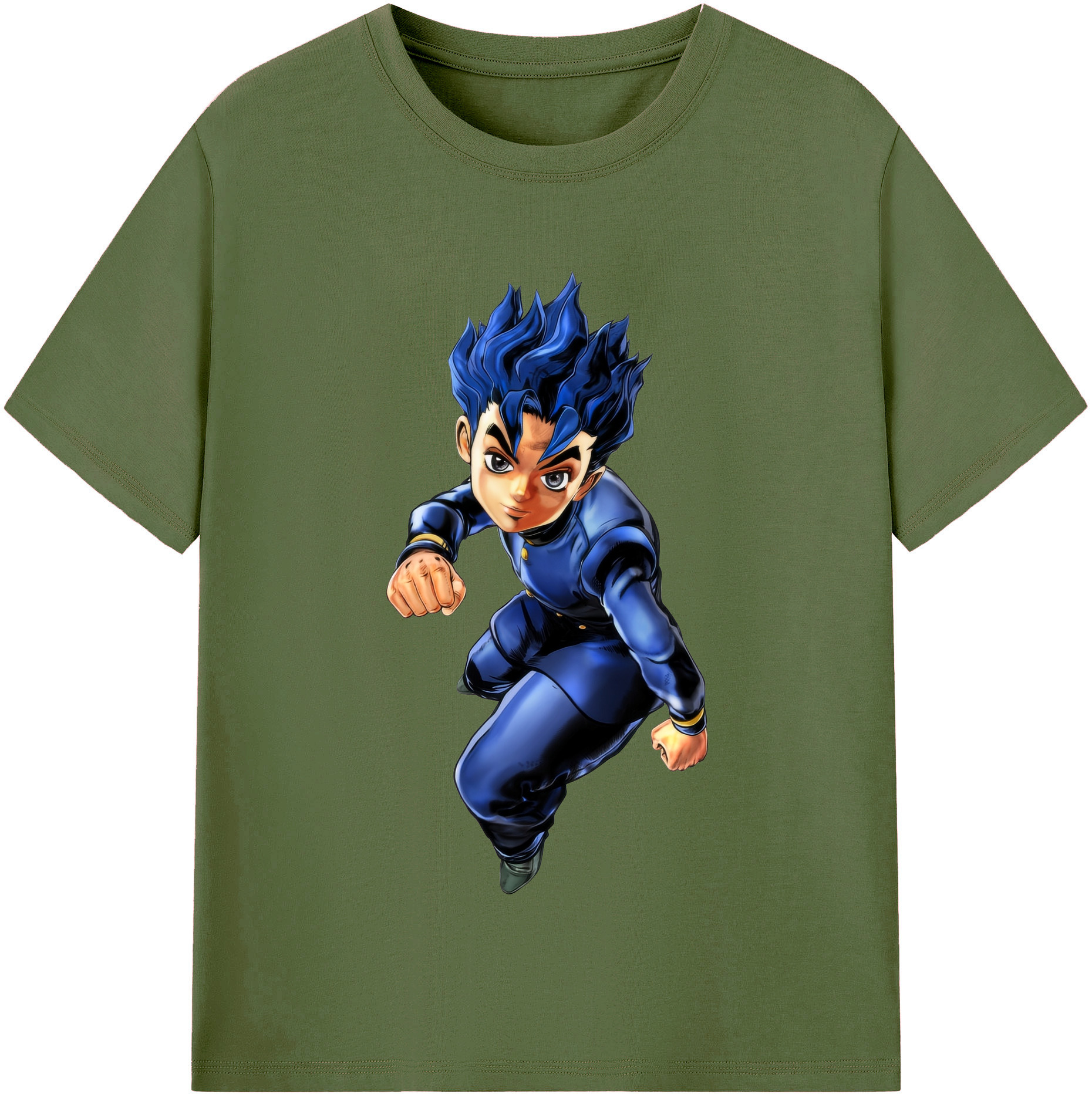 （画像用） ジョジョの奇妙な冒険 広瀨康一 JoJo's Bizarre Adventure Hirose Koichi 綿100％半袖Tシャツ（フロントプリント）